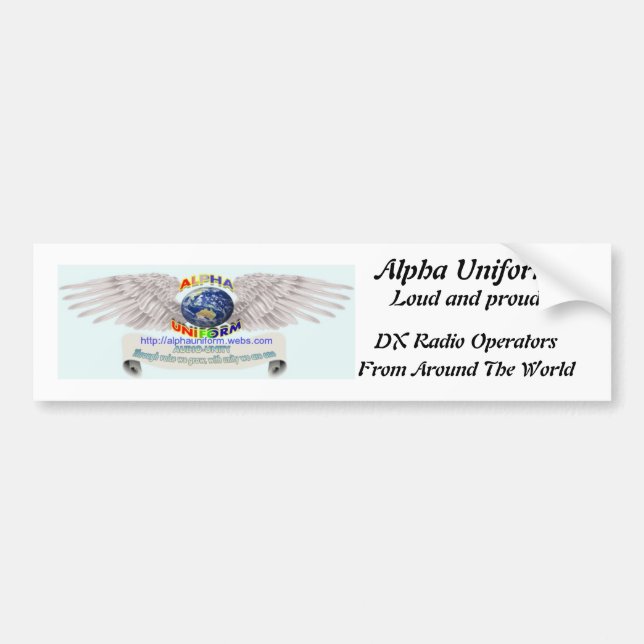 AU Loud Proud Bumper Sticker (Front)