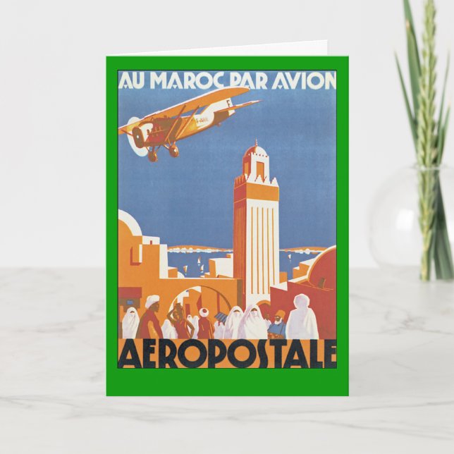 Au Maroc Par Avion Card (Front)