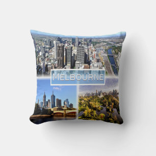 AU Melbourne - Downtown And Yarra River - Skyline Cushion