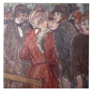 Au Moulin de la Galette, 1891 (w/c and gouache) Tile