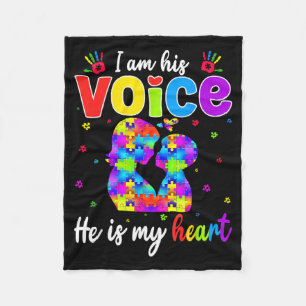Au Mum Voice Heart Son Au Awareness Fleece Blanket