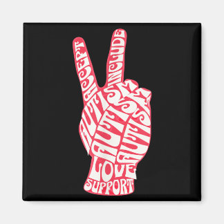 Au Peace Sign Love Accept Include Support Magnet