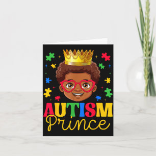 Au Prince Au Awareness Puzzles Autistic Afro Boys Card