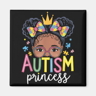 Au Princess Afro Girls Bow Daughter Au Awareness 1 Magnet