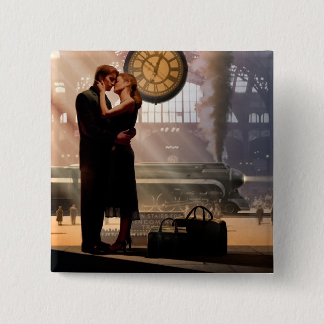 Au Revoir 2 15 Cm Square Badge (Front)