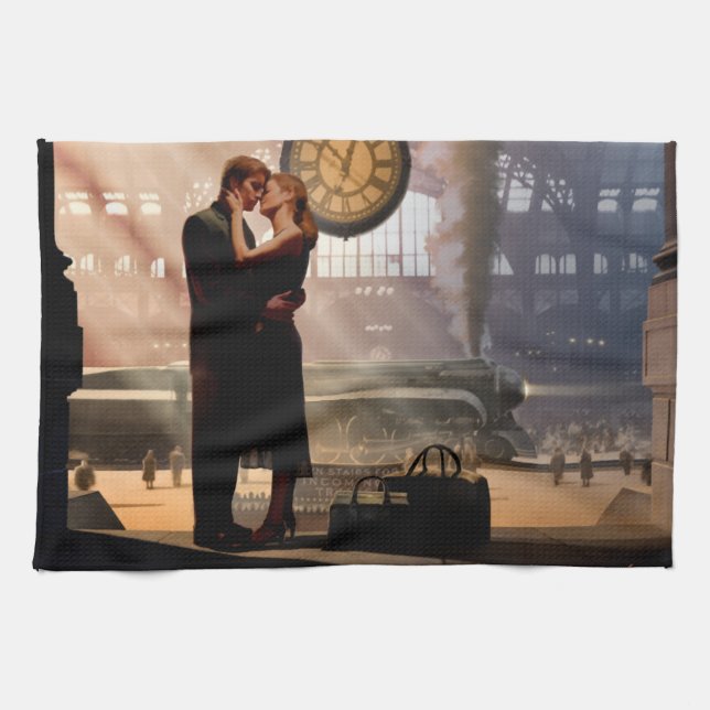 Au Revoir 2 Tea Towel (Horizontal)