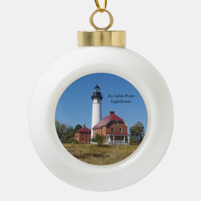 Au Sable Point Lighthouse ornament (Front)
