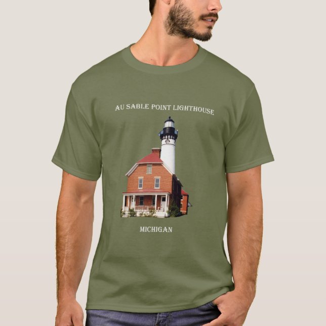 Au Sable Point Lighthouse shirt dark (Front)
