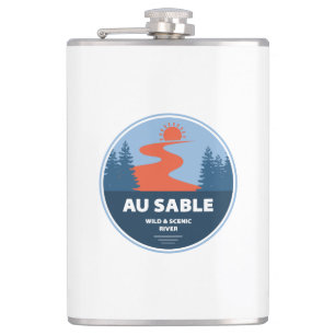 Au Sable Wild And Scenic River Hip Flask