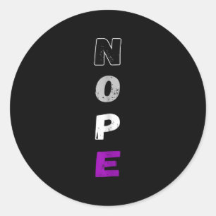 Aual Nope Ace Pride Flag Auality Lgbt Community _1 Classic Round Sticker