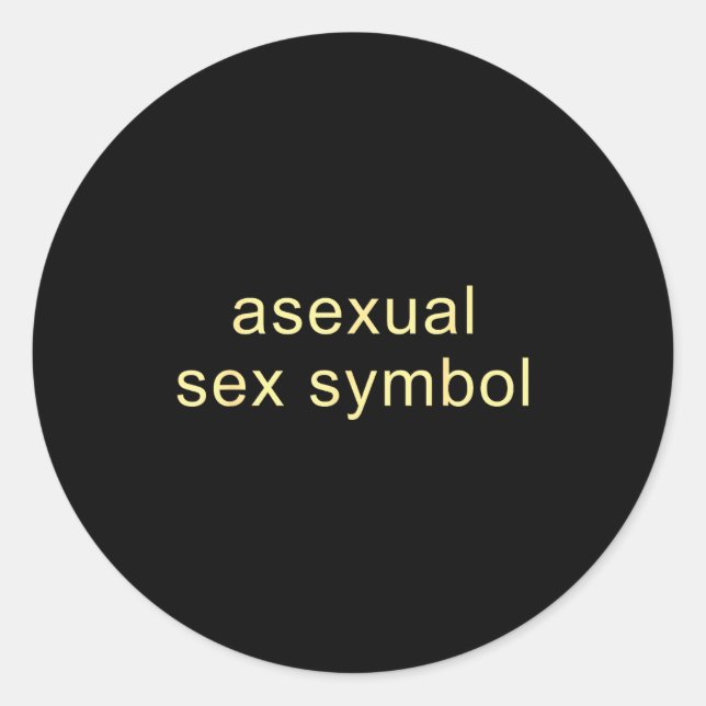 Aual Symbol Funny Pride Lgbtq Ace  Classic Round Sticker (Front)