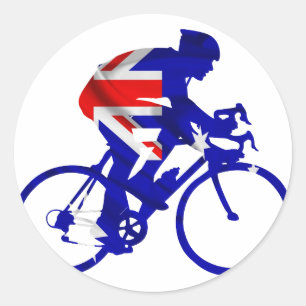 Auatralian Biker Classic Round Sticker
