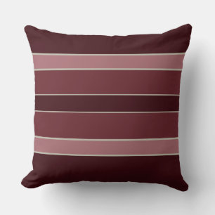 Aubergine and Rose Stripes  Cushion
