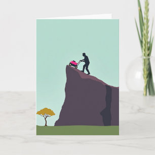 Aubergine Cliff Fathers Day Card