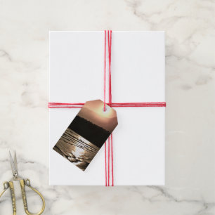 Aubergine Coloured Nightfall At The Beach Landscap Gift Tags