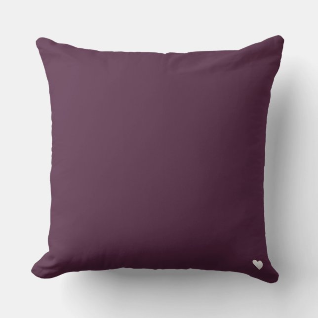 Aubergine Eggplant Deep Purple Cushion (Front)