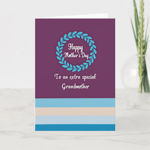 Aubergine Floral Mothers Day Card