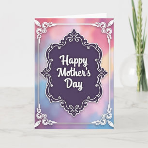 Aubergine Frame Mothers Day Card