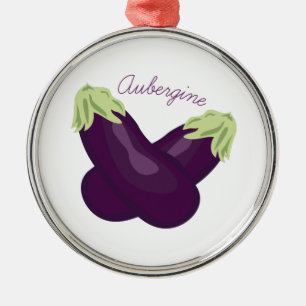 Aubergine Metal Tree Decoration