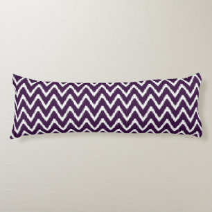 Aubergine Southern Cottage Chevrons Body Pillow