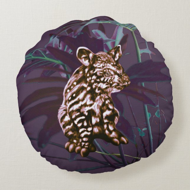 Aubergine tapir cushion (Back)