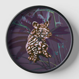 Aubergine tapir floral clock