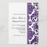 Aubergine Vintage Damask Lace Wedding