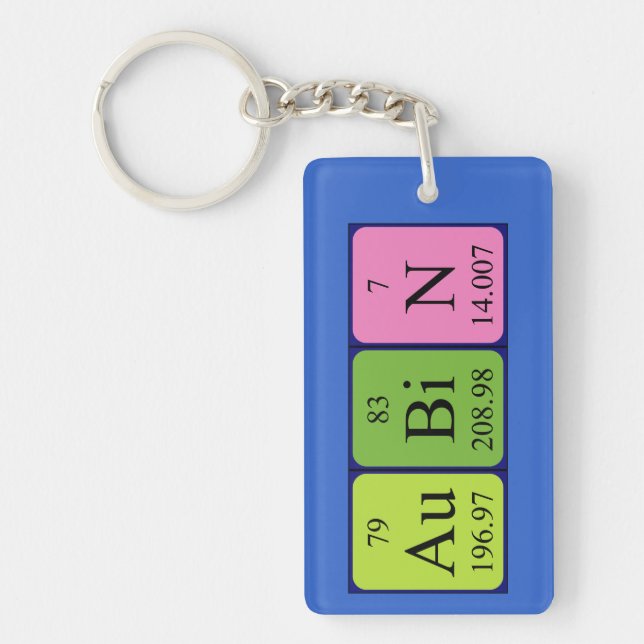 Aubin periodic table name keyring (Front)