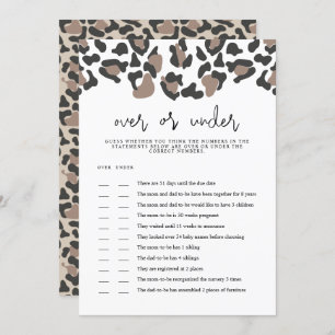 AUBREE Leopard Print Over Under Baby Shower Game Invitation