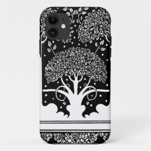Aubrey Beardsley Art Nouveau Tree Pattern Print iPhone 11 Case