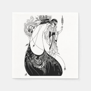 Aubrey Beardsley The Peacock Skirt Art Nouveau Napkin