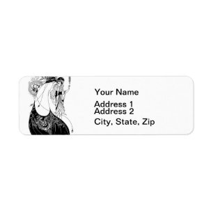 Aubrey Beardsley The Peacock Skirt Art Nouveau Return Address Label