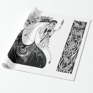 Aubrey Beardsley The Peacock Skirt Art Nouveau Wrapping Paper