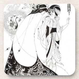 Aubrey Beardsley The Peacock Skirt Coasters