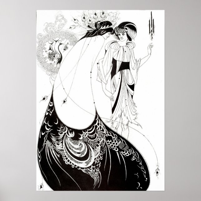 Aubrey Beardsley The Peacock Skirt Poster (Front)