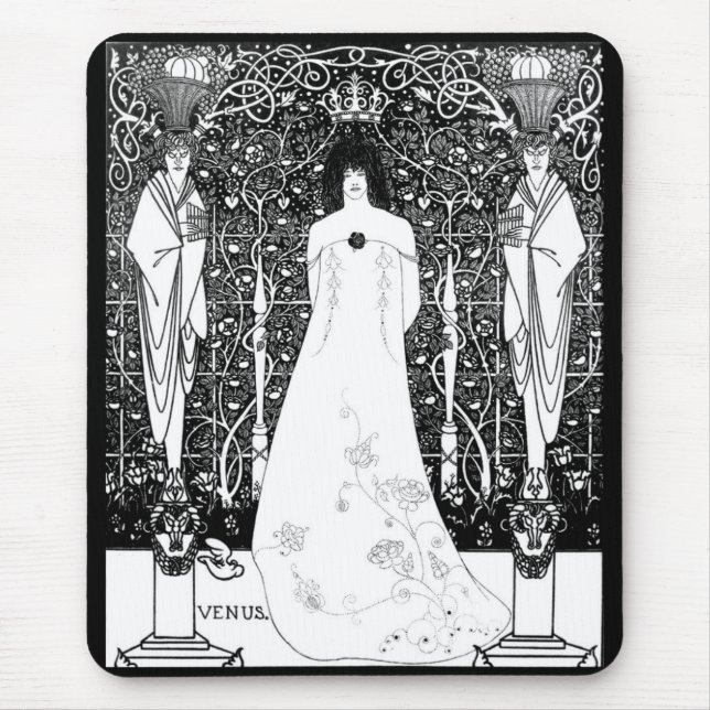 Aubrey Beardsley, Venus between the boundary God Mouse Pad (Front)