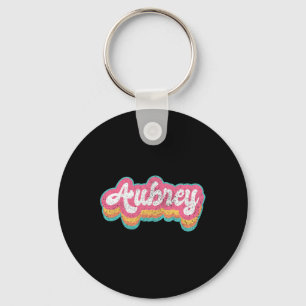 Aubrey First Name Girl Vintage 70s 80s Personalise Key Ring