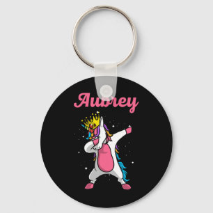 Aubrey Gift Name Personalised Birthday Dabbing Uni Key Ring