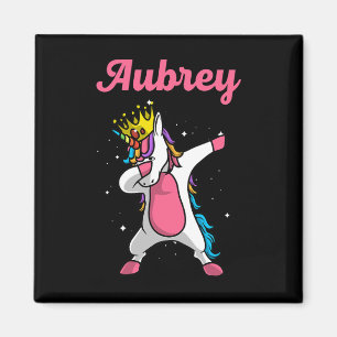 Aubrey Gift Name Personalised Birthday Dabbing Uni Magnet