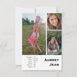 Aubrey Jean Comp Card Design One