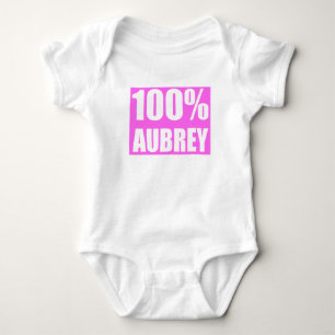 Aubrey name 100 percent baby bodysuit