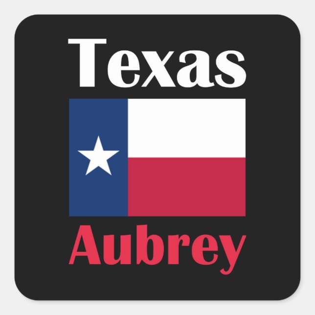Aubrey TX Square Sticker (Front)