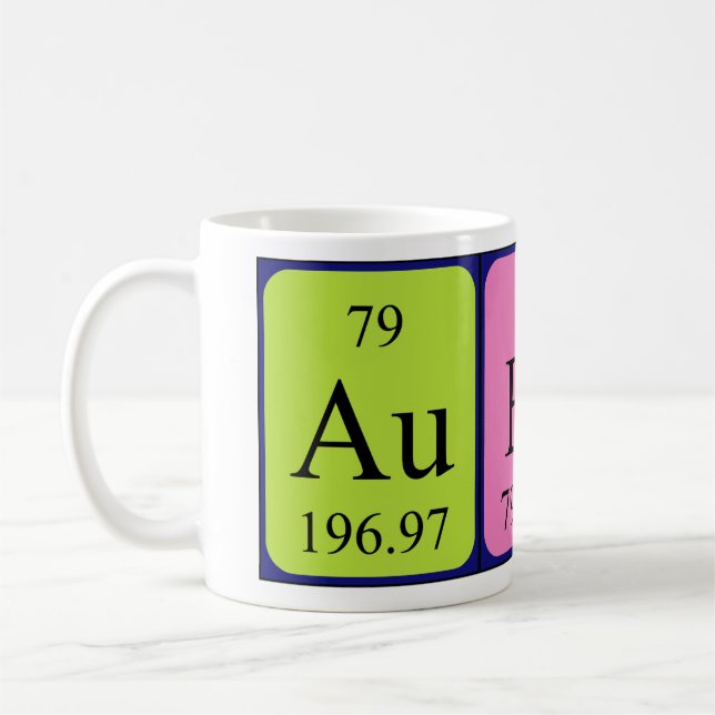 Aubri periodic table name mug (Left)