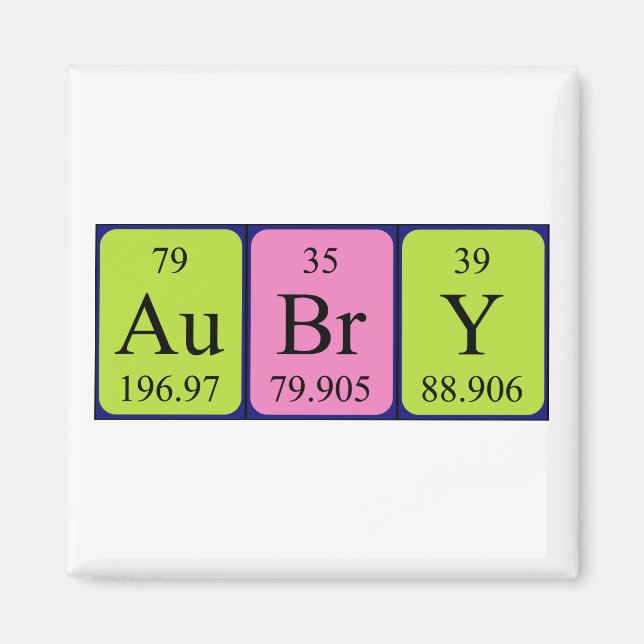 Aubry periodic table name magnet (Front)