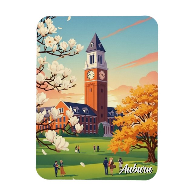 Auburn Alabama Travel Magnet (Vertical)