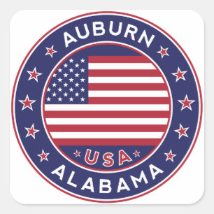Auburn, Alabama, USA Square Sticker