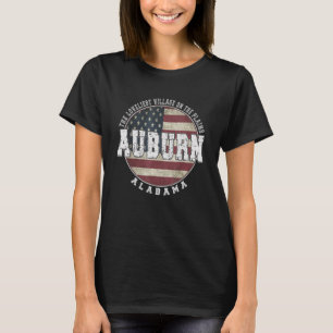 Auburn Alabama Vintage American Flag T-Shirt