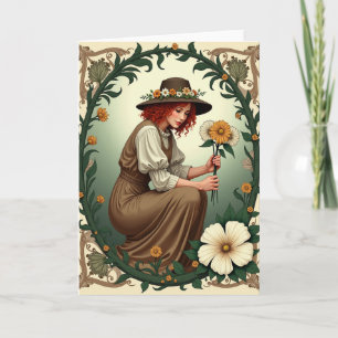Auburn Beauty Floral Art Card