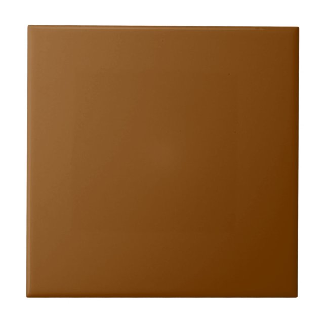 Auburn Brown Solid Colour | Classic Elegant Ceramic Tile (Front)