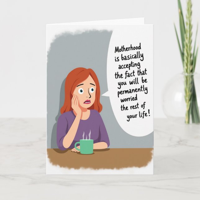 Auburn Haired Mum Reflection Card (Front)